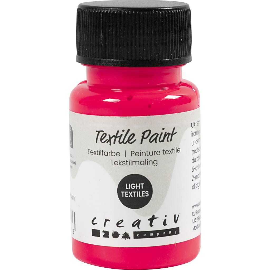 Textile Paint Semi Opaque Neon - Pink 50ml