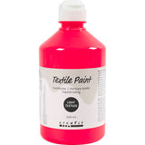 Textile Paint Semi Opaque Neon Pink 500ml