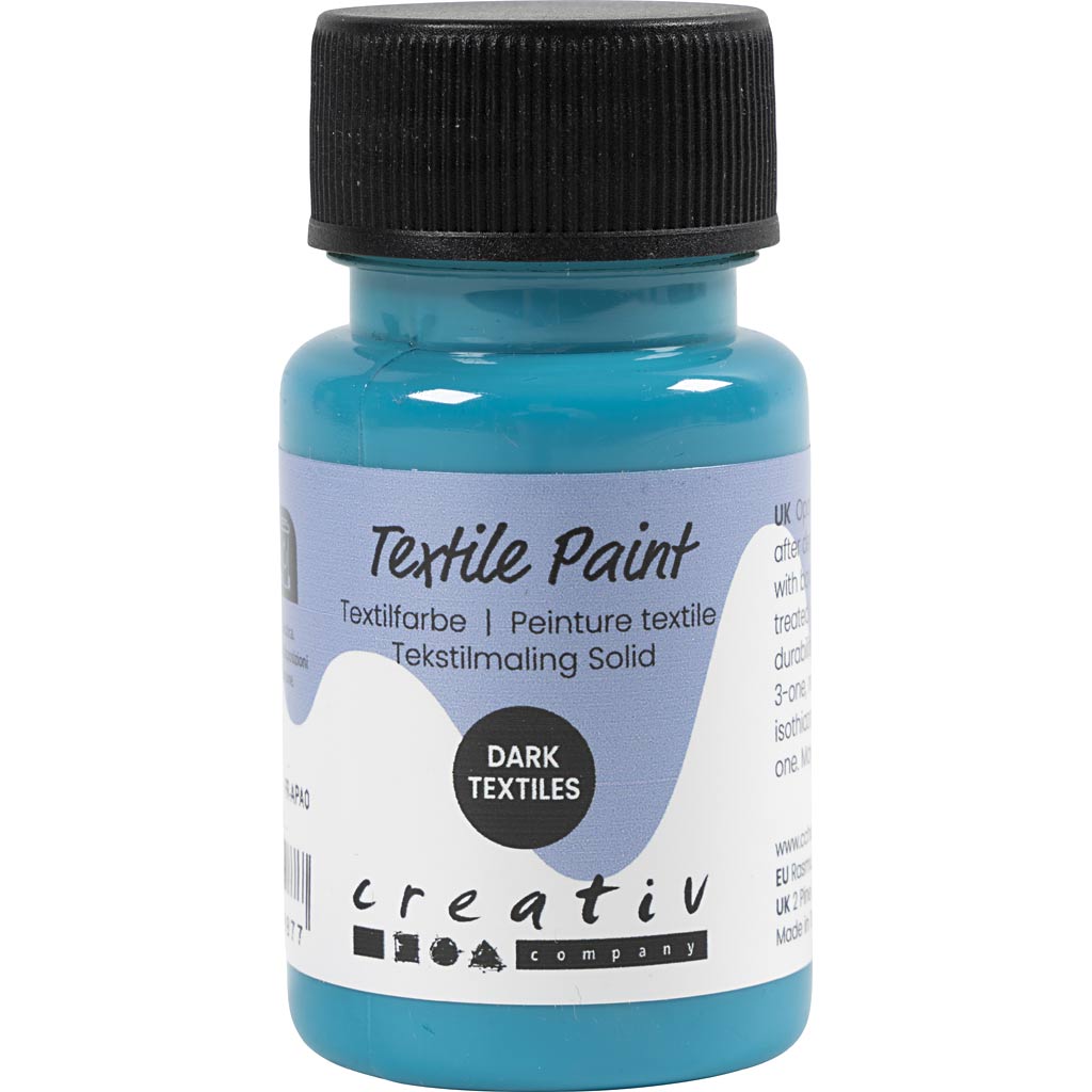 Textile Paint Opaque Turquoise Blue 50ml