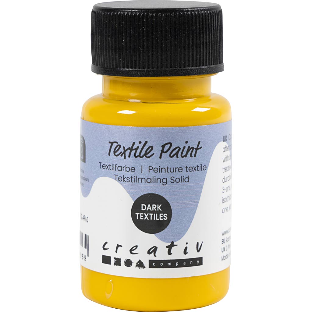 Textile Paint Opaque Yellow 50ml