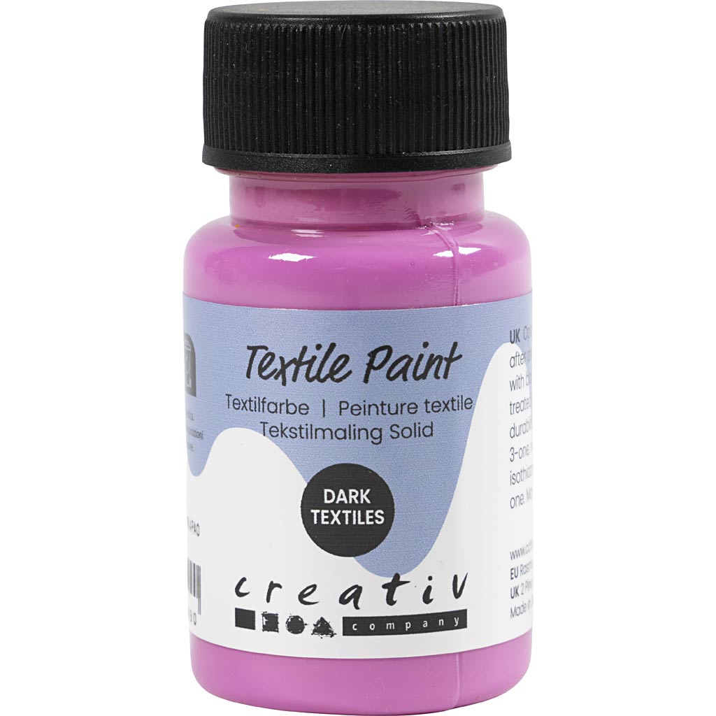 Textile Paint Opaque Pink 50ml