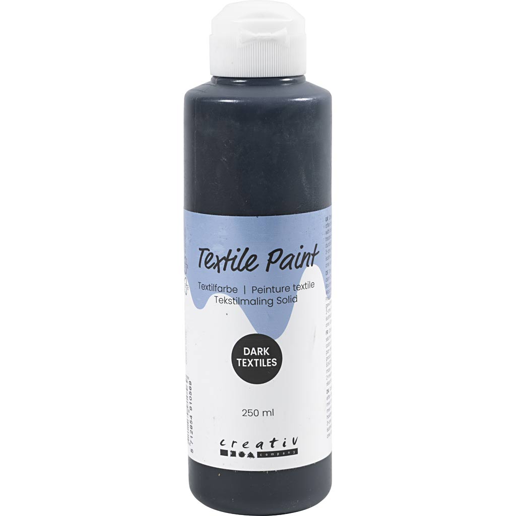 Textile Paint Opaque Black 250ml