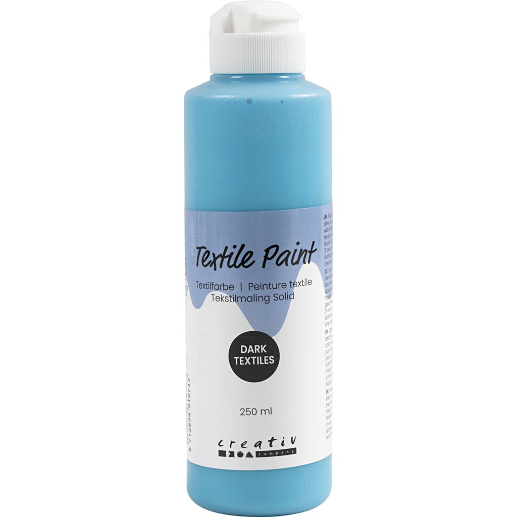 Textile Paint Opaque Turquoise Blue 250ml