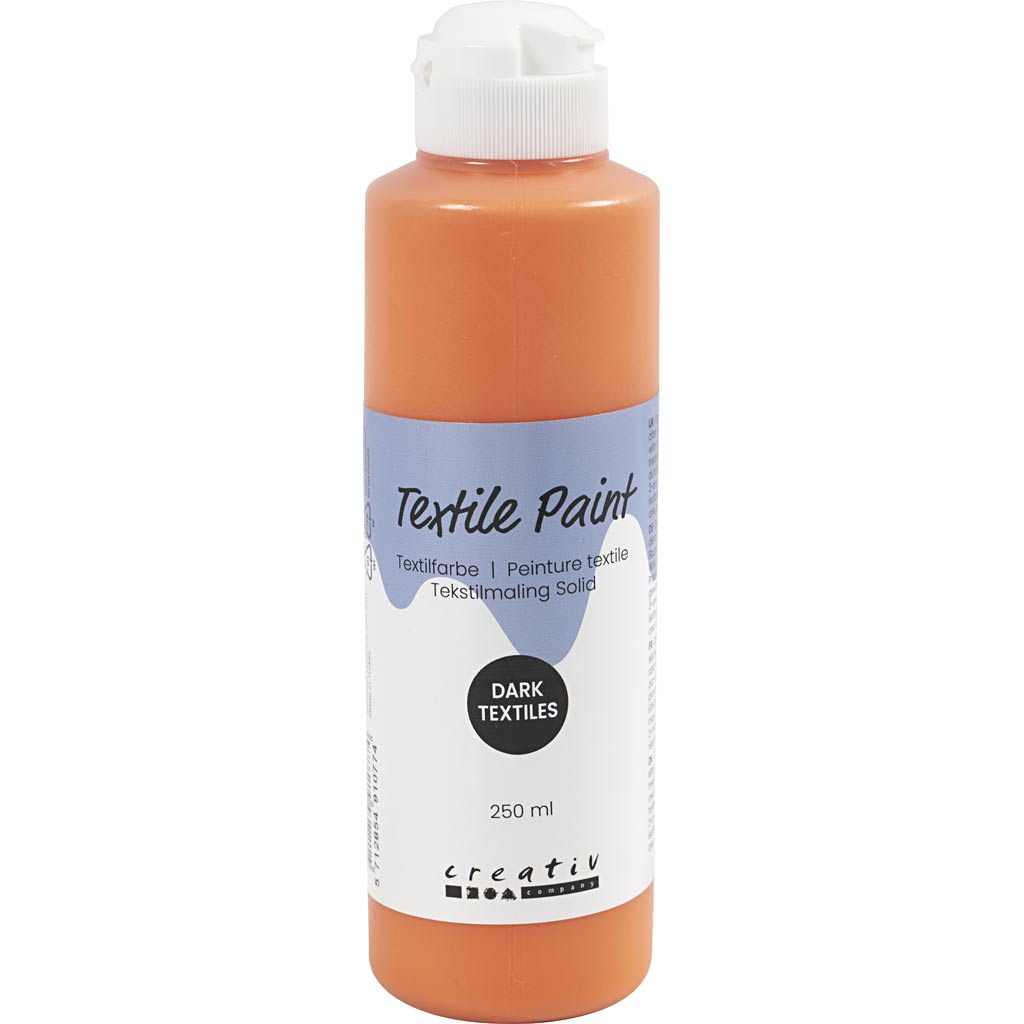 Textile Paint Opaque Orange 250ml