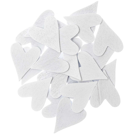 Ohhh! Lovely! Wood litter heart large white 24 pieces