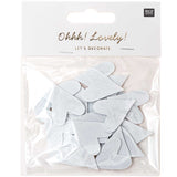 Ohhh! Lovely! Wood litter heart large white 24 pieces