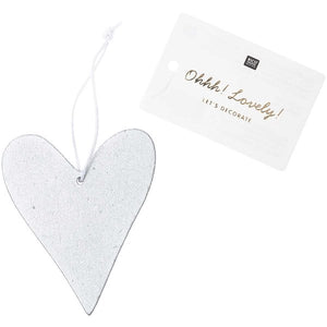 Ohhh! Lovely! Wooden hanger heart silver