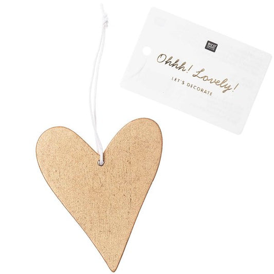 Ohhh! Lovely! Wooden hanger heart gold
