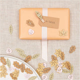 Ohhh! Lovely! Wooden litter leaves mix brown 48 pieces