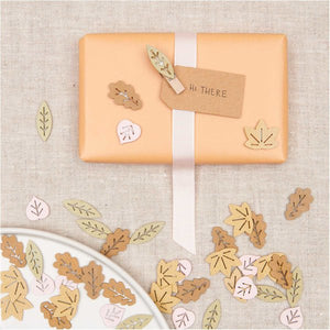 Ohhh! Lovely! Wooden sticker leaves mix colorful 12 pieces