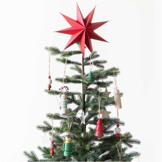 Ohhh! Lovely! Wooden hanger fir with bell red 4x9.5cm