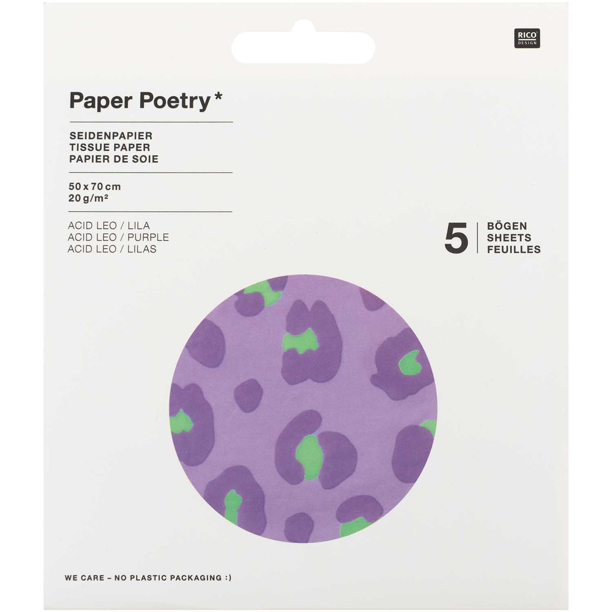 Rico Design Tissue Paper ACID LEO purple