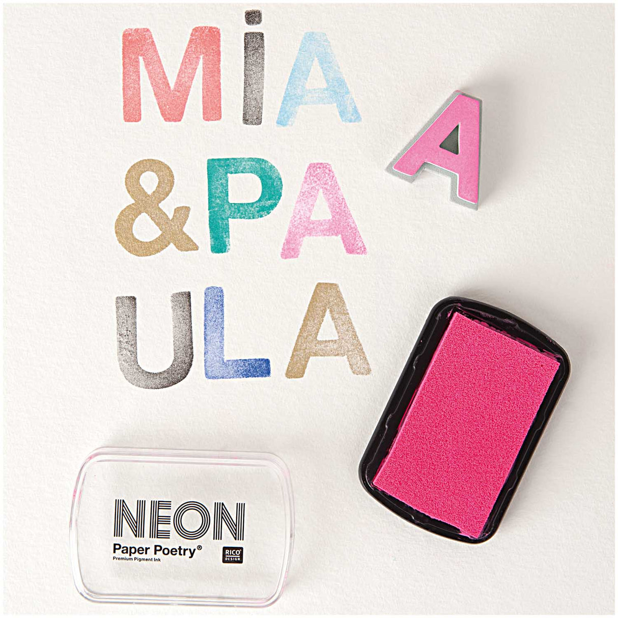 Rico Design Foam Rubber Stamp Set Alphabet