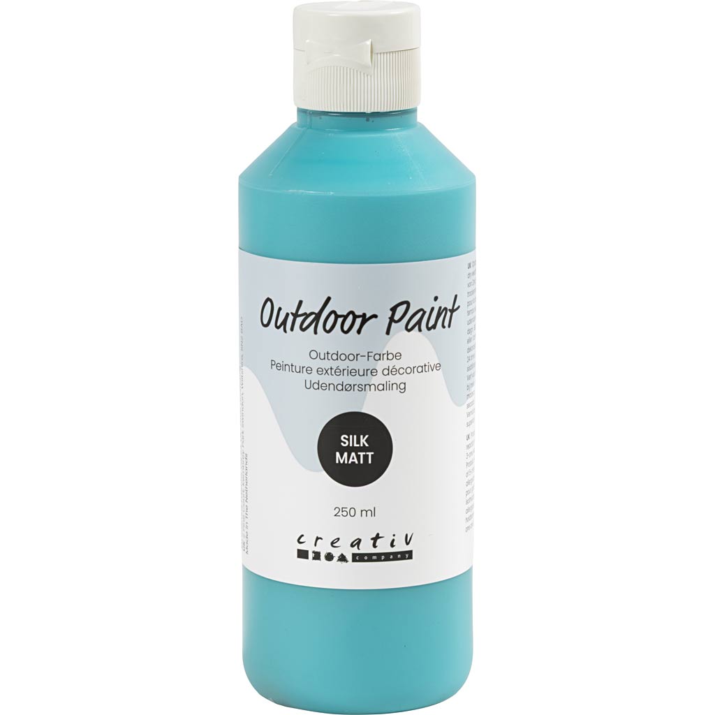 Outdoor Paint Silky Matte Opaque Turquoise Blue 250ml