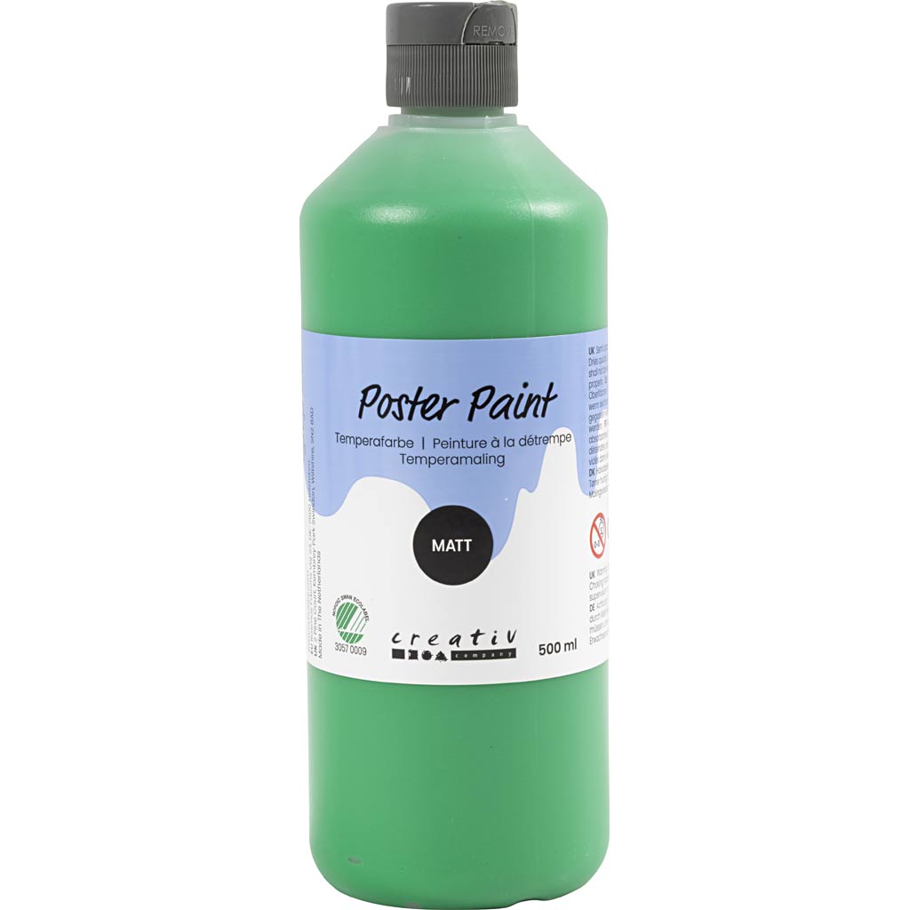 Poster Paint Matt Semi Opaque Green 500ml