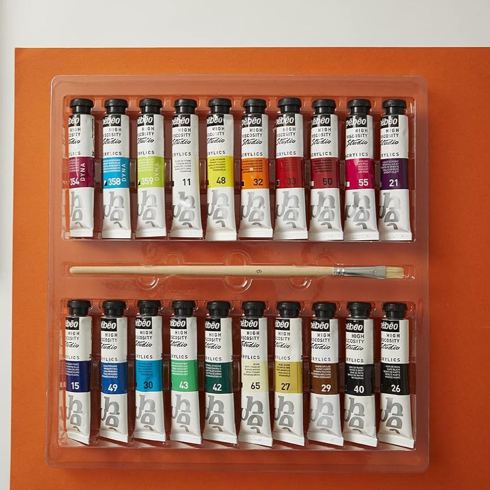 Pebeo Studio 20 x 20ml Acrylic Paint Tube Set
