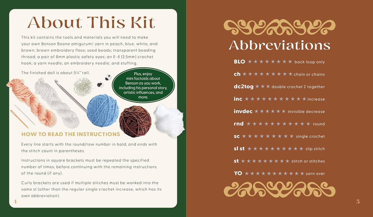 Unofficial Benson Boone Book & Crochet Kit