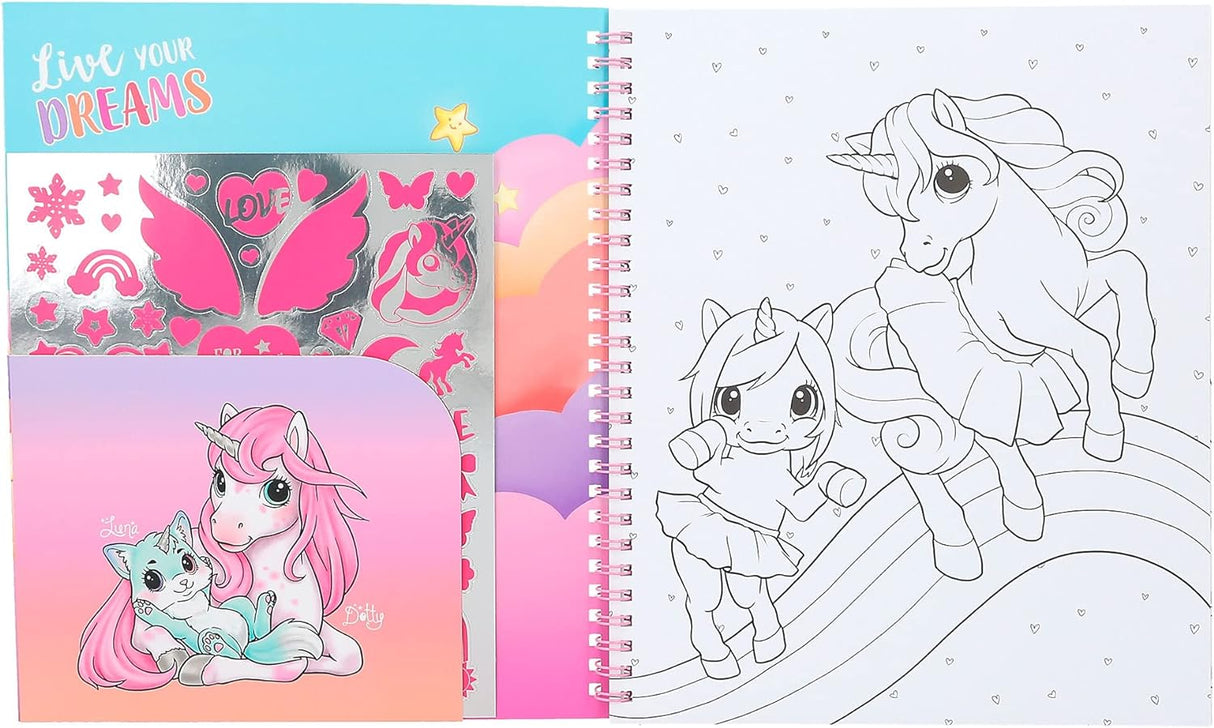 Ylvi & the Minimoomis Naya's Unicorn Colouring Book