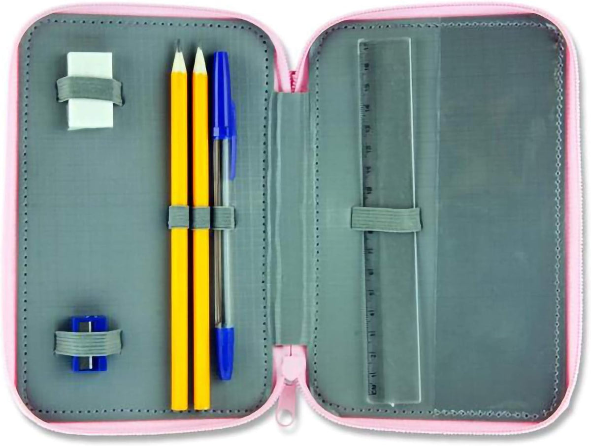 Student Solution Filled Double Decker Twin Zip Pencil Pouch - Animals