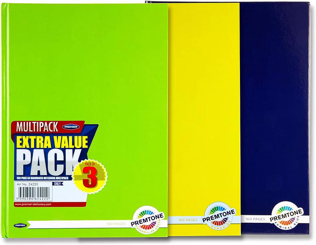 Premier Stationery Premtone A4 Hardcover Notebook.