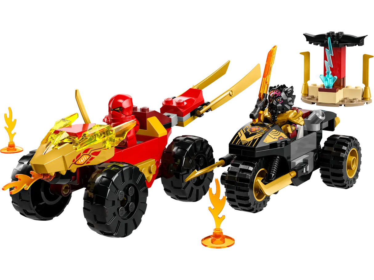 Lego Kai And Rass Car And Bike Battle