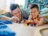 Lego Kai and Rass Car and Bike Battle