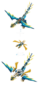 Lego Elemental Dragon vs The Empress Mech