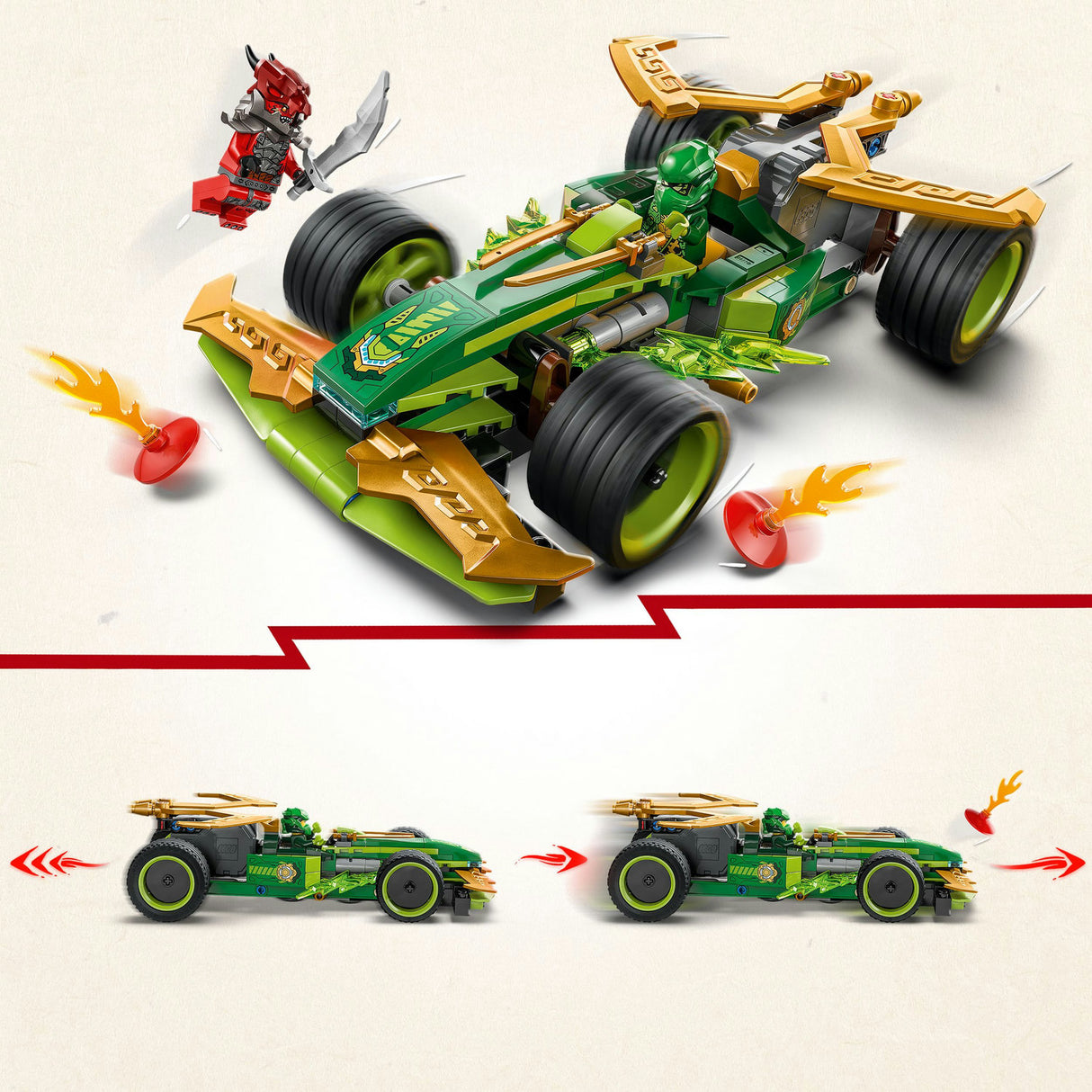 Lego Ninjago - Lloyd's Pull-Back Race Car