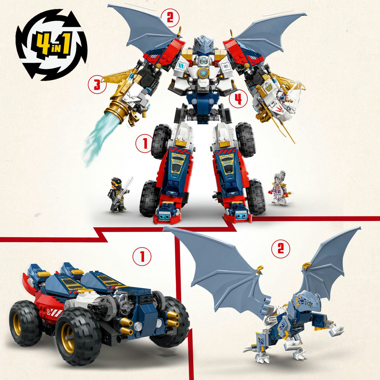 Lego Ninjago - Zane's Ultra Combiner Mech