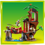 LEGO jungle temple set on a green background