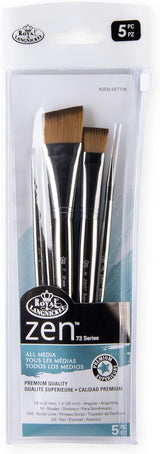 Zen 5 Piece Angular Brush Set (5 Pieces)