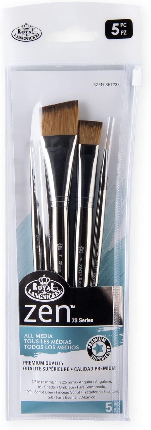 Zen 5 Piece Angular Brush Set (5 Pieces)