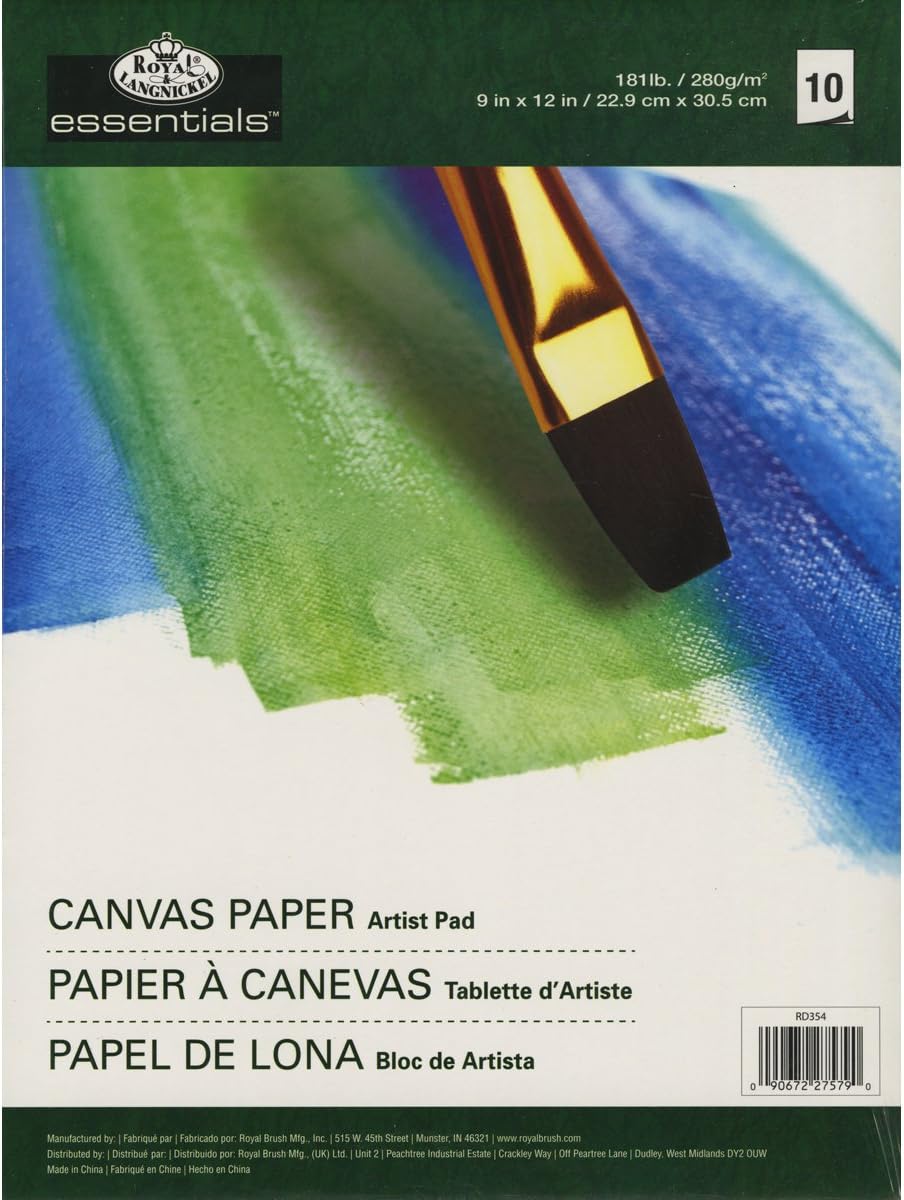 Royal & Langnickel 9"x12" 280gsm Canvas Paper Artist Pad - 10 Sheets