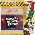 Investigative kit with 'Evidence' box, 'Cryptic Killers' folder, and various documents on a white background.