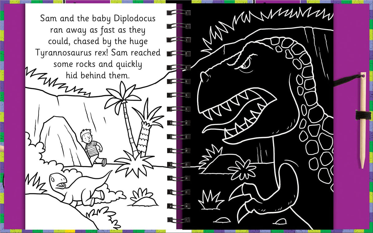 Scratch and Draw Book Dinosaurs