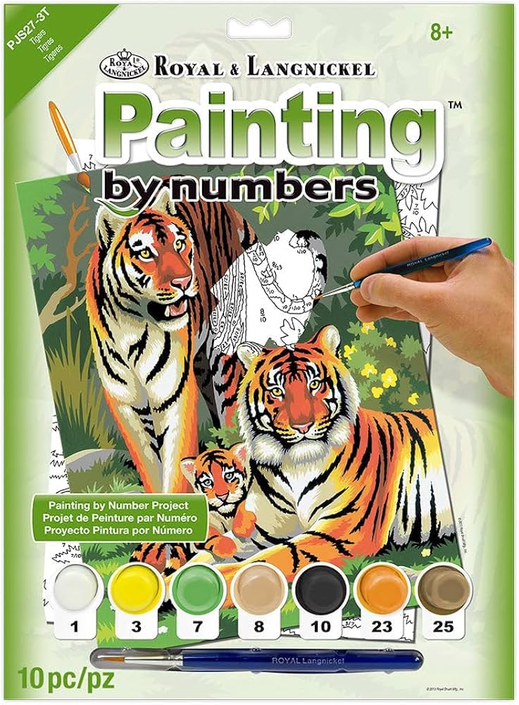 Paint By Numbers Junior Small - Tigers