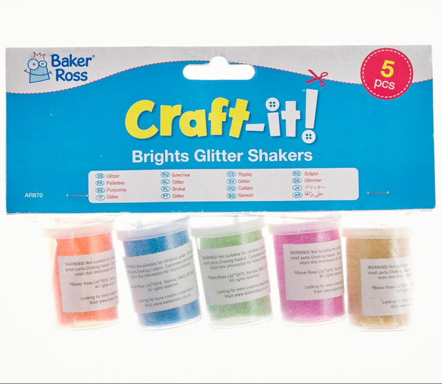 Brights Glitter Shakers (Pack of 5)