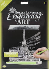 Engraving Art Silver Foil Set - Eiffel Tower