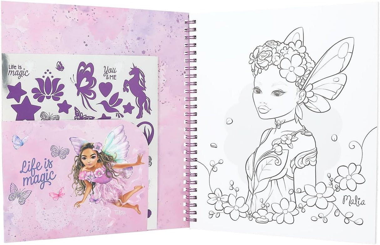 TOPModel Colouring Book With Sequins FAIRY LOVE