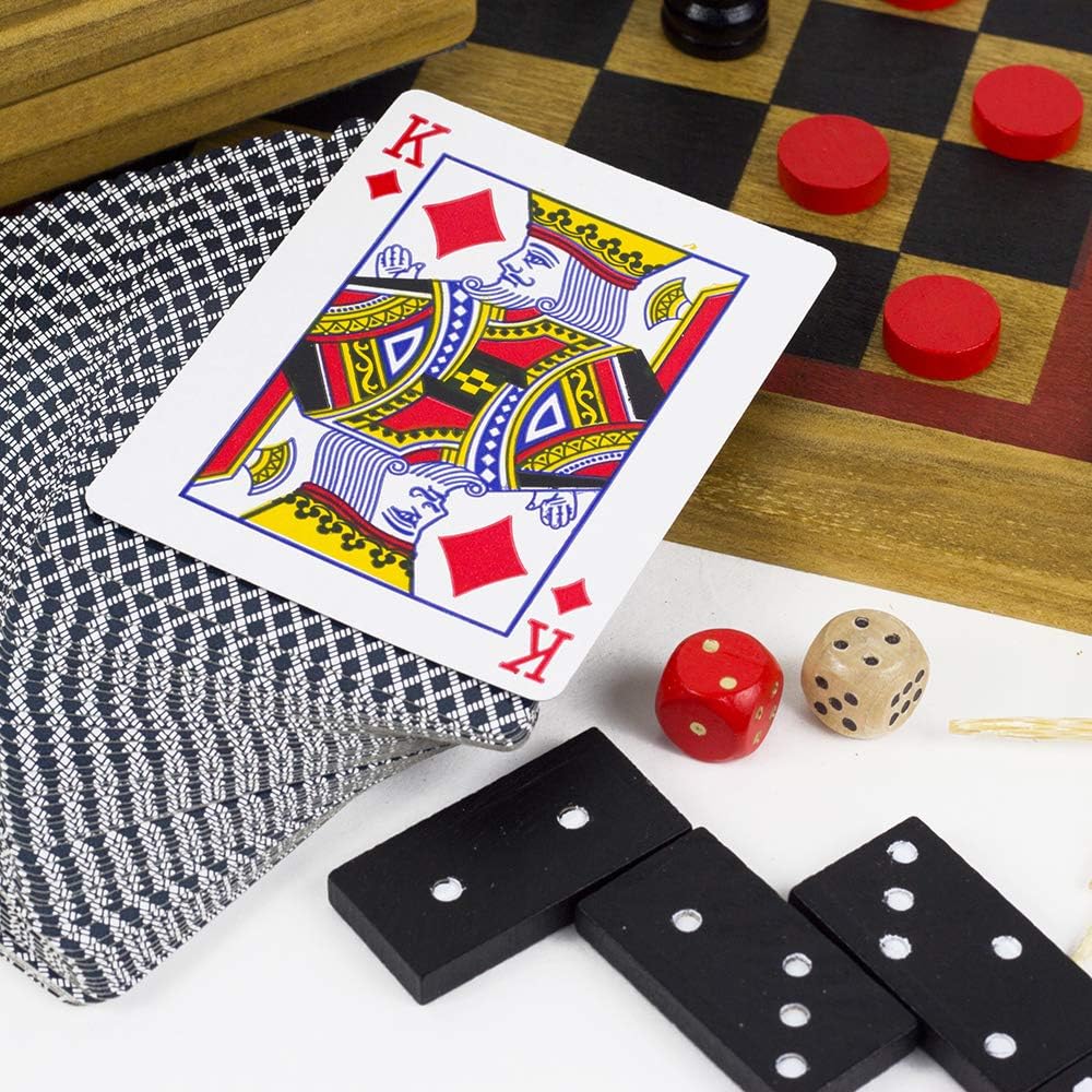 Wooden Games-Six in One Games Compendium