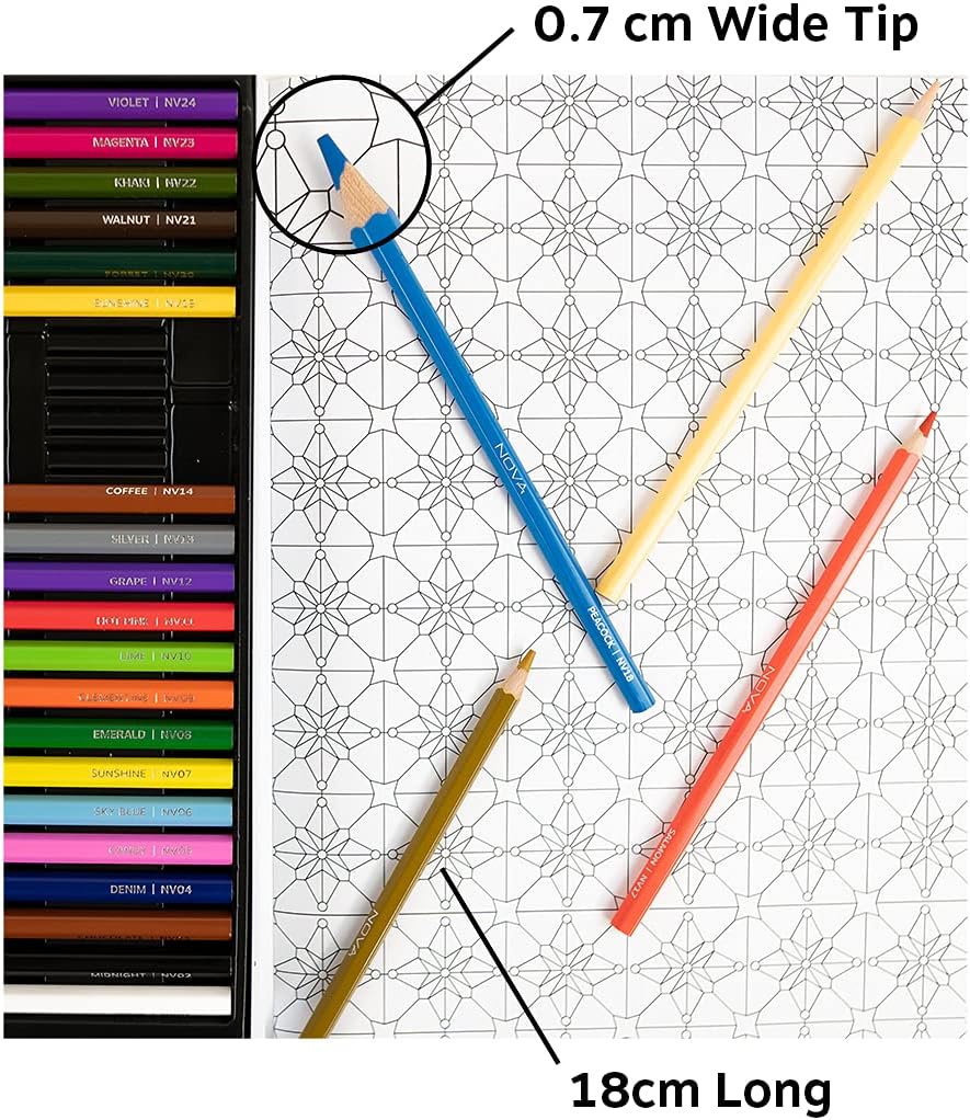 NOVA Premium Colouring Pencils (48 Pieces)