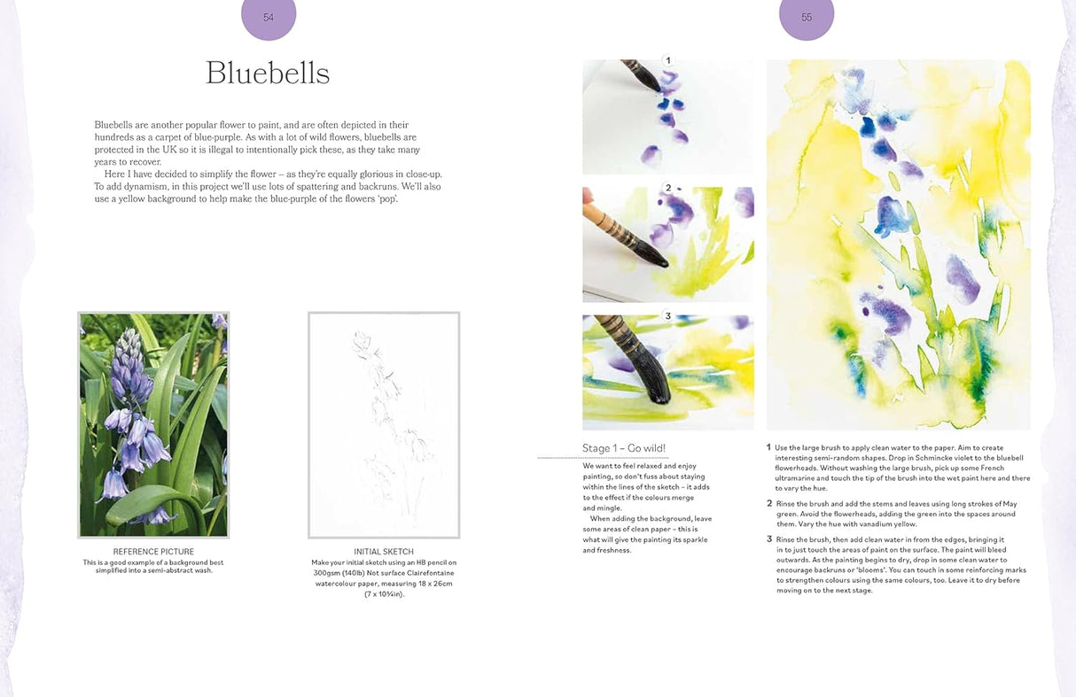 Loose and Lively Flowers in Watercolour Inks Book