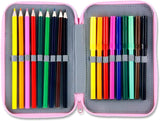 Student Solution Filled Double Decker Twin Zip Pencil Pouch - Animals