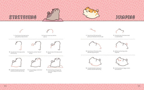 Mini Kawaii Doggies Drawing Book