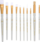 Folkart Brush Set - Glass and Fabric Set (10 Pcs)