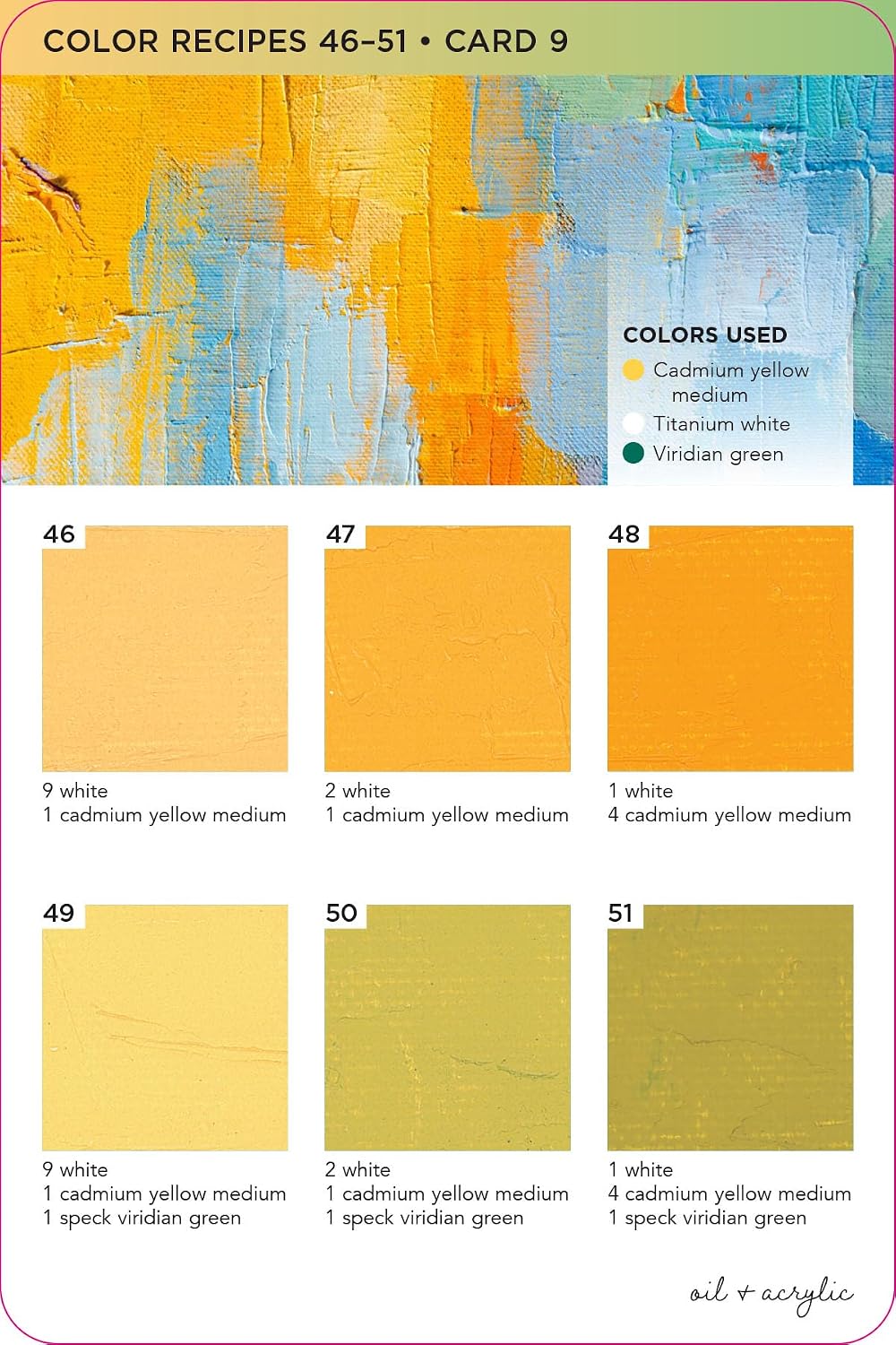 Oil & Acrylic Color Mixing Recipes