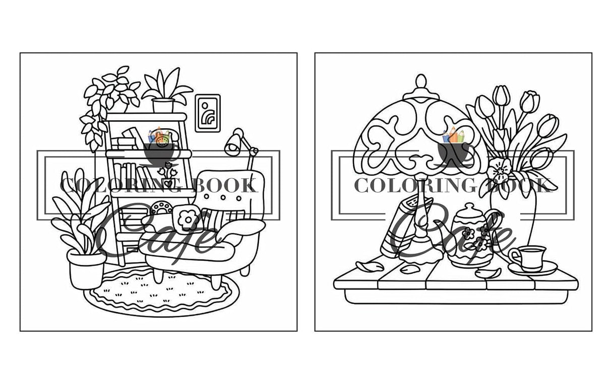 Cozy Corners Colouring Book