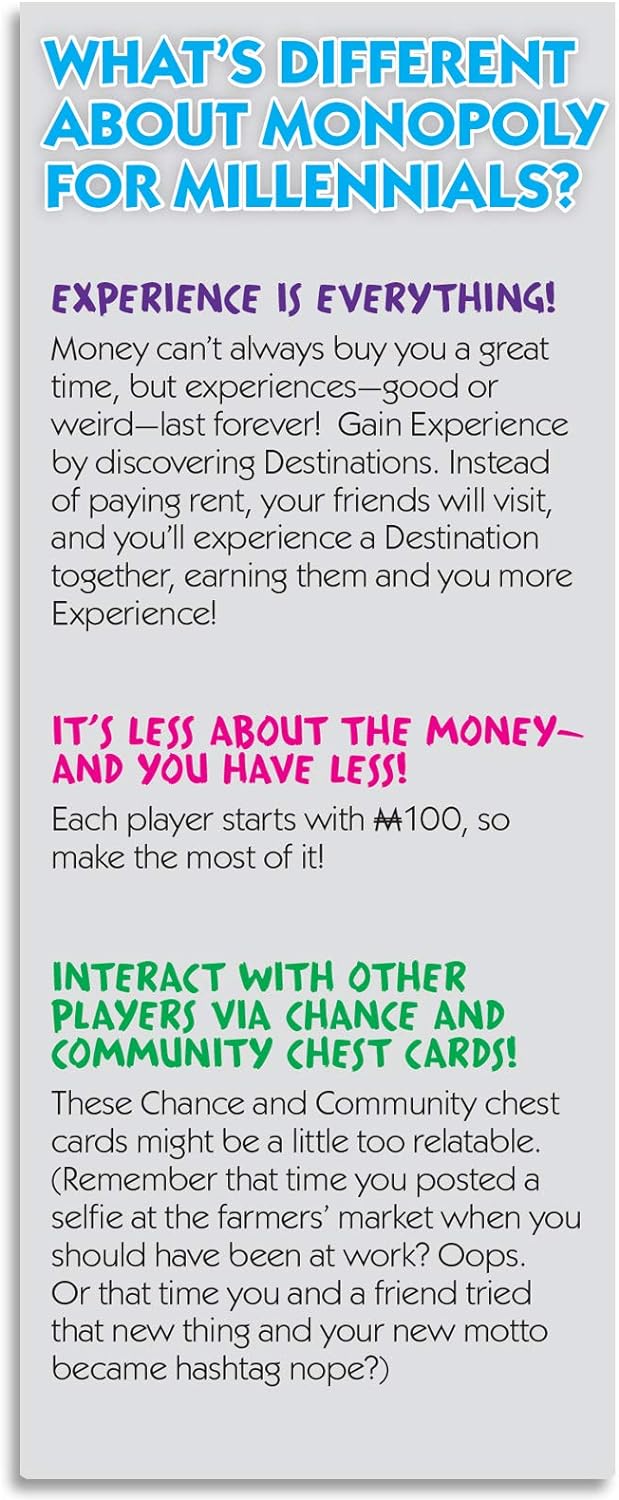 Monopoly Millennial Edition Board Game