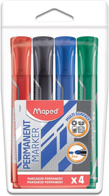 Maped Pack of 4 Jumbo Bullet Tip Permanent Markers