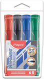 Maped Pack of 4 Jumbo Bullet Tip Permanent Markers